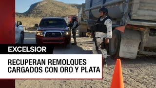 Recuperan en Durango remolques robados en Zacatecas con oro y plata [upl. by Savick]