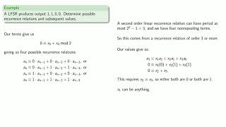 Linear Feedback Shift Registers Part Two [upl. by Adil249]