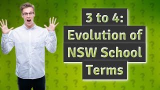 When did NSW schools change from 3 terms to 4 [upl. by Daniell801]