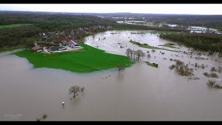 Lippe Hochwasser nahe Bergbossendorf Haltern 28122023 Lippe flood near Bergbossendorf Haltern [upl. by Vastah]