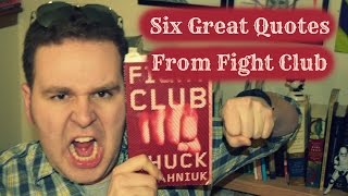 Six Great Quotes from Fight Club  Stripped Cover Lit Six List [upl. by Wsan52]