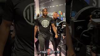 Daniel Dubois ARRIVES ready to KO Anthony Joshua [upl. by Inerney]