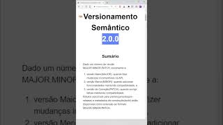 Versionamento semântico  Semantic Versioning SEMVER  Dias de Dev [upl. by Kries]