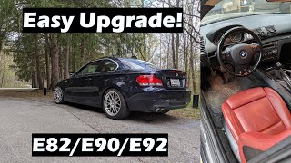 How to ReplaceInstall a Steering Wheel on a BMW 135i E82E90E92 [upl. by Devinna]