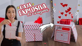 CAJA EXPLOSIVA DE CORAZONES 🎁💕  DIY REGALO SORPRESA DE ANIVERSARIO [upl. by Minette]