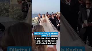 Diletta Leotta e Loris Karius sposi matrimonio di fronte allo splendido mare dell’isola di Vulcano [upl. by Hbaruas335]