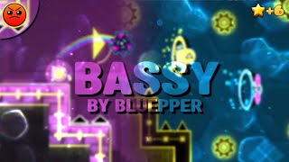 “Bassy” by Bluepper  Harder 6 Stars  🌟  Geometry Dash [upl. by Anaujit]