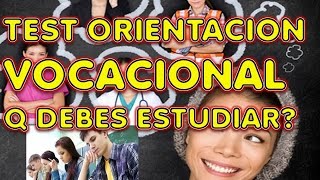 TEST DE ORIENTACION VOCACIONAL REVELADO  q carrera estudiar 2016 [upl. by Kreegar]