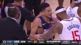 DeMarcus Cousins is so mad about Deandre Ayton game winning dunk he shoves Devin Booker 👀 [upl. by Hieronymus866]