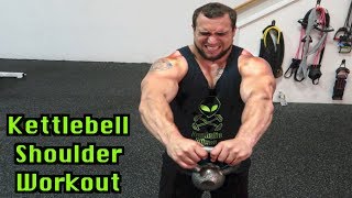 Intense 5 Minute Kettlebell Shoulder Workout [upl. by Sasha354]