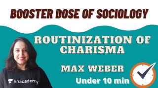 Routinization of Charisma  Charismatic Authority  Max Weber  Booster Dose of Sociology [upl. by Henrieta]