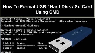 How To Format USBSD CardHard Disk Using CMD  Best Method Ever [upl. by Wendy578]