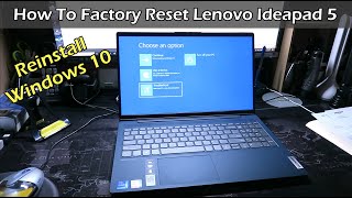 How To Factory Reset Lenovo Ideapad 5 Laptop amp Reinstall Windows 10 2021 [upl. by Clo]