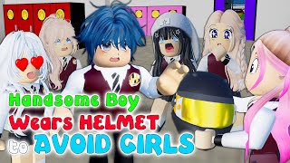 💖 School love HANDSOME Boy WONT show FACE in school EP 1  Roblox Love Story [upl. by Rog]