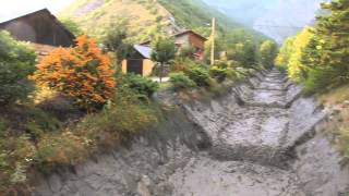 Debris Flow  Crue du torrent de Saint Julien [upl. by Mcallister]