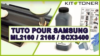 Recharge toner compatible Samsung ML21602165 SCX3400 [upl. by Aknaib792]