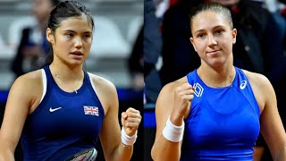 Emma Raducanu vs Diane Parry Billie Jean King Cup 2024 [upl. by Eirallam228]