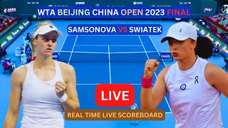 Iga Swiatek Vs Liudmila Samsonova LIVE Score UPDATE Womens Tennis 2023 WTA Beijing China Open Final [upl. by Arabele674]