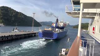 Bluebridge ferry Straitsman leaving Picton port [upl. by Lehctim]