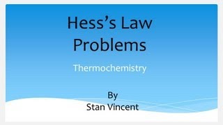 Hess Law  Problem Solving  Heat of Formation [upl. by Ennaeed57]