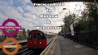 LONDON UNDERGROUND FIRST PERSON JOURNEY  Finchley Road to Harrow amp Wealdstone [upl. by Kaden998]