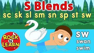 Beginning Consonant Blends with S  Learn to Read sc sk sl sm sn sp st sw  Rock N Learn [upl. by Accebar431]