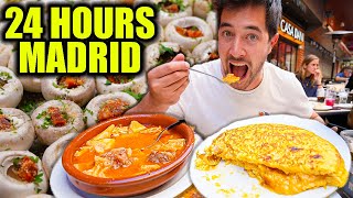 24 Hours of Spanish Food in Madrid 🇪🇸 STREET FOOD to SEAFOOD in Spains Foodie Capital [upl. by Nonie]