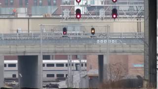 BNSF Chicago Sub Auto Signal 001 and 002 Flashing Approach Medium [upl. by Norrab]