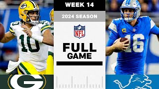 GAME OF THE WEEK Green Bay Packers vs Detroit Lions FULL GAME  NFL 2024 Season Week 14 [upl. by Dressler]