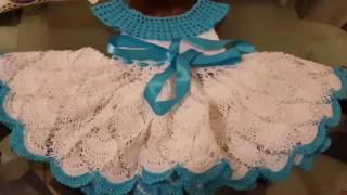 👭Como tejer vestido en crochet para niñas 1 [upl. by Eniladam]