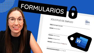 🔒🔵 Crea FORMULARIOS con campos para LLENAR en WORD ¡FÁCIL [upl. by Wesle804]