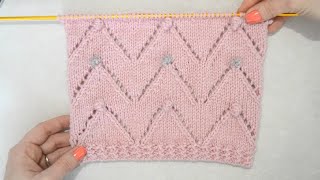 114 Tricot Tutoriel point Triangles Ajourés avec Nope Facile et Rapide à réaliser 😉 Maïlane [upl. by Nitsirhc]