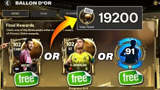 FREE MESSI or RONALDO in Ballon Dor Event  FC Mobile‼️ [upl. by Rekoob]