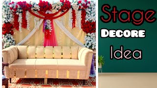 DIY Stage Decoration at Home  Creative Ideas for Wedding Stage Decorquot [upl. by Aliehc]