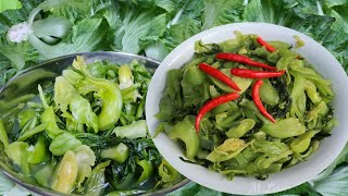 How to make Green Cabbages Pickle Lao food วิธีทำส้มผักกาดเขียวปลี ของลาว ฝั่งโขง ສົ້ມຜັກກາດຕີນຫມີ [upl. by Broddie426]