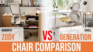 Haworth Zody Task Chair vs Knoll Generation Task Chair Comparison [upl. by Imarej]