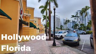 Hollywood Florida Walking Tour  Explore Downtown [upl. by Nnaeiluj]