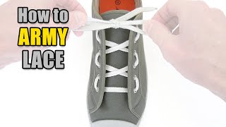 Army Lacing Tutorial – Professor Shoelace [upl. by Kristal]