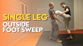 Single leg outside footsweep [upl. by Nauwtna]