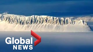 Canadas last intact ice shelf collapses into the sea [upl. by Sonnie]