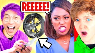 Kid FLATTENS MOMS TIRE To SKIP TEST He Instantly Regrets It LANKYBOX REACTS TO DHAR MANN [upl. by Nahgeem864]