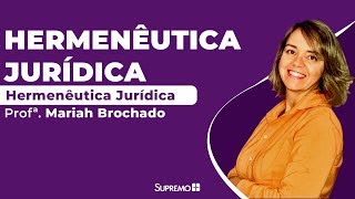 Hermenêutica Jurídica  Profª Mariah Brochado [upl. by Murrell]