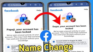 🔴Facebook locked account name change।how to change facebook locked account name। your account locked [upl. by Hyams]