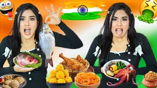 Eating FOOD from Different STATES of India 🇮🇳 OMG Reaction 😱 [upl. by Yknarf]