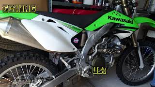 KAWASAKI 450 CHECK  OIL AND FILTER [upl. by Arick]