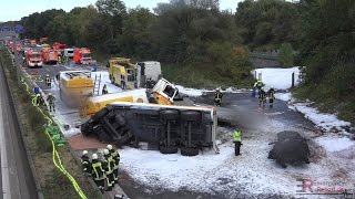 EXPLOSIONSGEFAHR NACH UNFALL MIT TANKLASTZUG  Großeinsatz Feuerwehr Köln  Bergungsarbeiten [upl. by Enomal601]