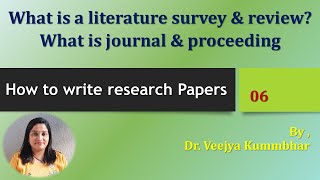 Positive Academy Session 6 What is Literature Survey and Review What is Journal [upl. by Agnella595]