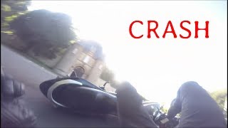 Accident et analyse  bilan poignée cassé  CRASH  je regarde mon GPS en virage ça tourne mal [upl. by Niki]