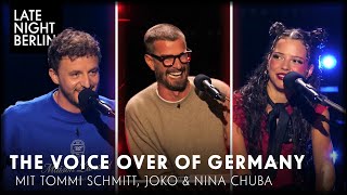 Nina Chuba Joko Tommi Schmitt amp Klaas sprechen absurde VoiceOvers ein  Late Night Berlin [upl. by Sirrep]