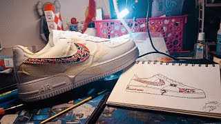 Customized Air Force 1 🌻🔥 [upl. by Naerda]